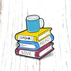 🆕 Books and Cup Enamel Pins